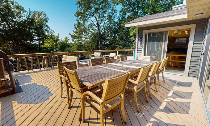 Three Lakes House | NEW lakefront escape with dock, game room, kayaks, 2 master suites & large deck