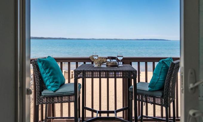 Traverse City Apartment | New Listing Beach Bliss 211! Stunning bay view