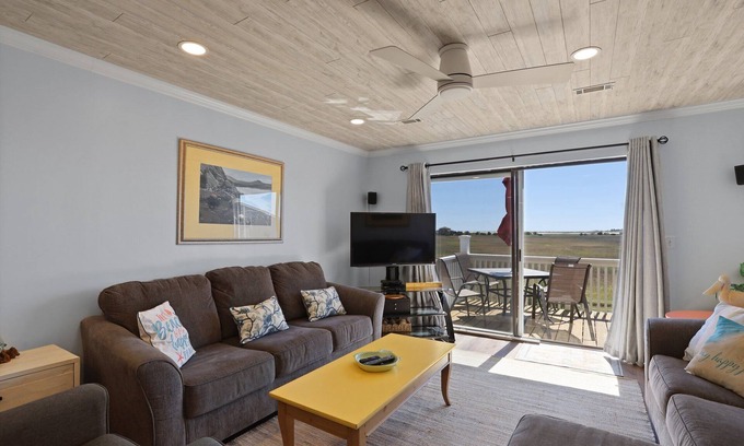 Oceanmarsh Subdivision Condo | NEW LISTING! Two Bedrooms in A Building with Marsh and Ocean Views