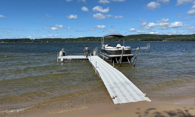 East Jordan House | NEW Private DOCK on Lake Charlevoix/Boat Rental/Golf-Cart/Trailer Parking