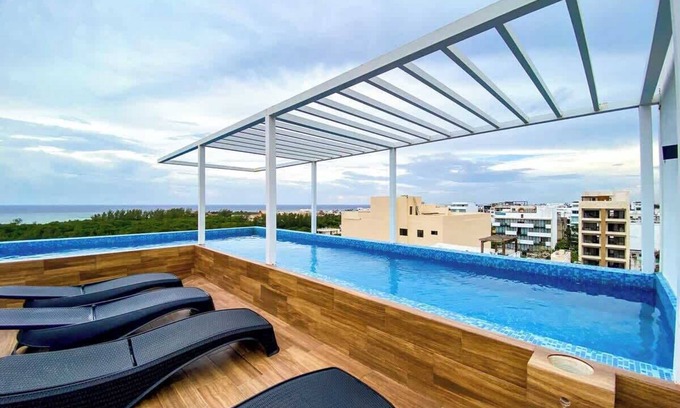 Luis Donaldo Colosio Apartment | New Studio at 5th Ave w/Pool+Gym Steps to Beach