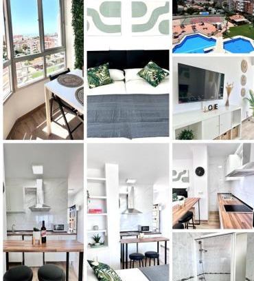 Carihuela Apartment | New stylish studio with pool & sea view