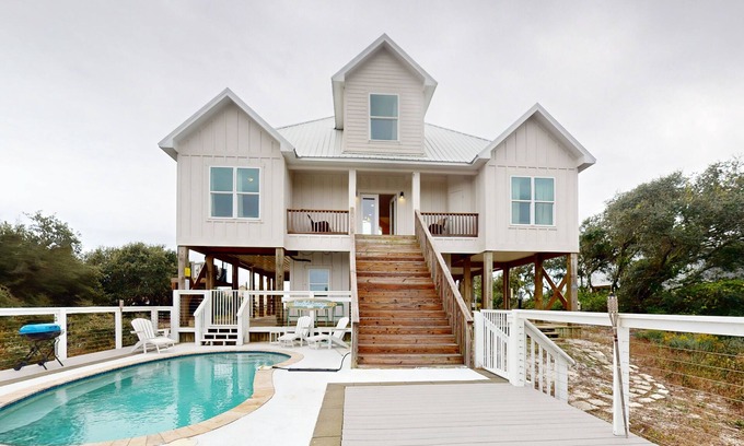Surf Side Shores House | Newly-Built Coastal Oasis with Ocean Views, Deck, Central AC, & WiFi - Dogs OK