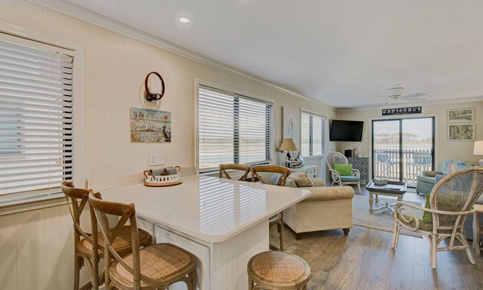 North Myrtle Beach Condo | Newly Renovated 2BR/2B Oceanfront & Inlet View Gated Condo With Pool - Sleeps 6