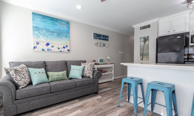 Galveston Condo | Newly renovated beautiful Oceanfront Oasis with direct beach access! HEATED POOL