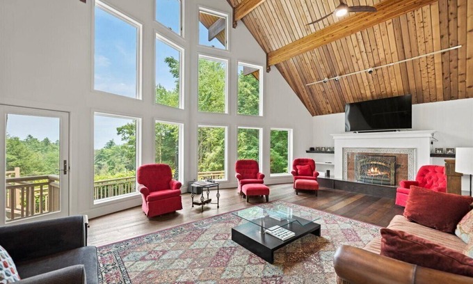 Lake George House | NEWLY RENOVATED! Lake George Mtn Retreat: BBQ, Firepit, 2-tiered Deck!