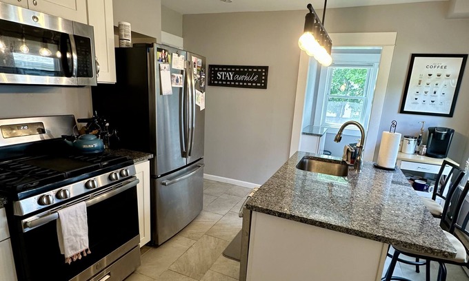 Center House | Newly renovated single-family home with firepit, patio, and pet-friendly yard!