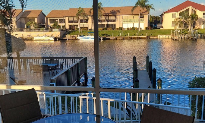 Caloosahatchee Condo | Newly updated 2/25 2-bedroom 2 bath condo with 3 steps to the Pool in Cape Coral