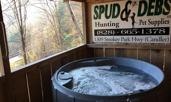 Candler Cabin | Nice and Knotty! Hot Tub, Fireplace,Hiking,View,Near Parkway ,WiFi