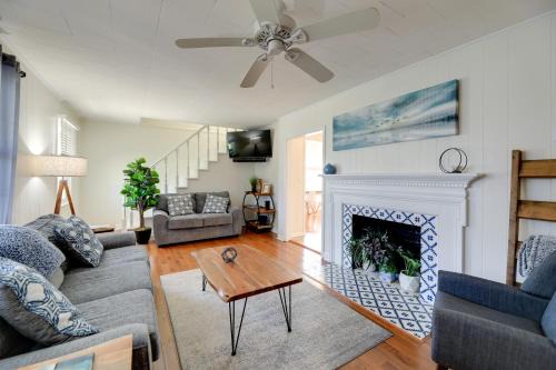 Morehead City House | North Carolina Retreat - Deck, Grill and Creek Views