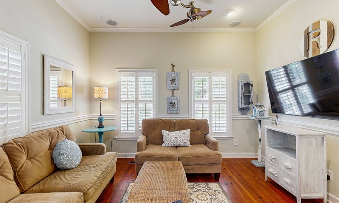North-Central House | North Central, 30-Day Rental Home w/Double Porches, Garden Patio, and Free WiFi
