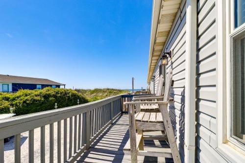 Yaupon Beach Apartment | Oak Island Condo with Ocean View Steps to Beach!