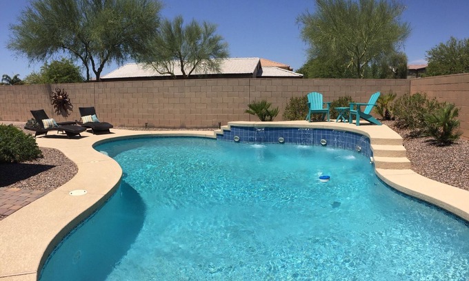 San Tan Valley House | Oasis Pool and Backyard! Johnson Ranch Golf Course