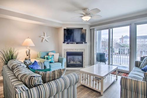 Ocean City Apartment | Ocean City Condo Spacious Balcony, Walk to Beach!
