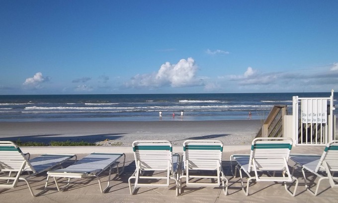 New Smyrna Beach House | Ocean View 2BR 2BA 3 Night Min, No Cars Beach, Private Area, Oceanfront POOL!