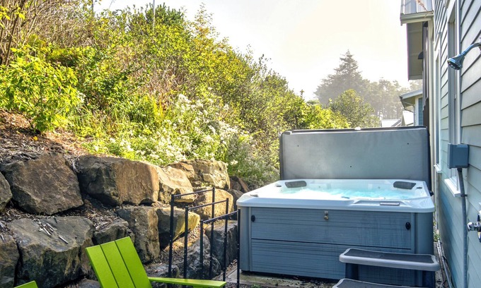 Seabrook House | Ocean-View Getaway -Chefs Kitchen, Private Hot Tub, Dog Friendly, Double Patio