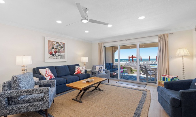 New Smyrna Beach Condo | 🌊Oceanfront 1st Floor Luxury Condo | Awesome Amenities | Sandpiper 111🌊
