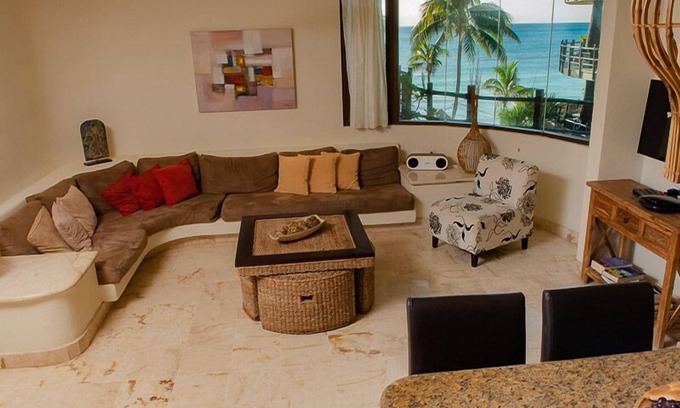 Downtown Condo | Oceanfront condo on the beach w/hot tub! Minutes walk to restaurants and bars!