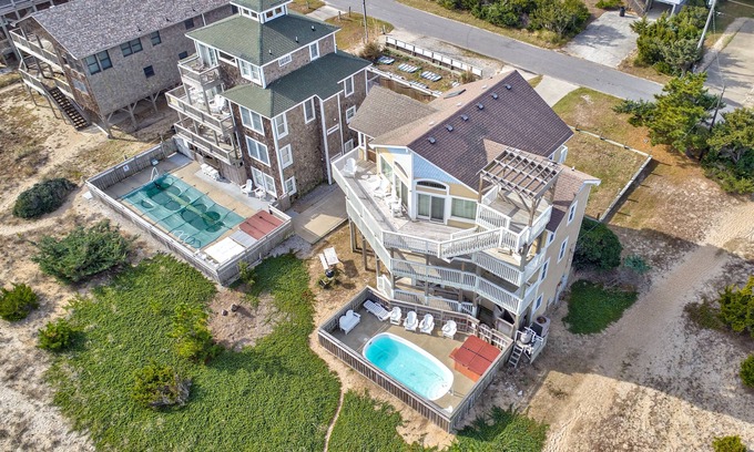Waves House | Oceanfront, dog-friendly house with private hot tub, pool, AC, & lovely views