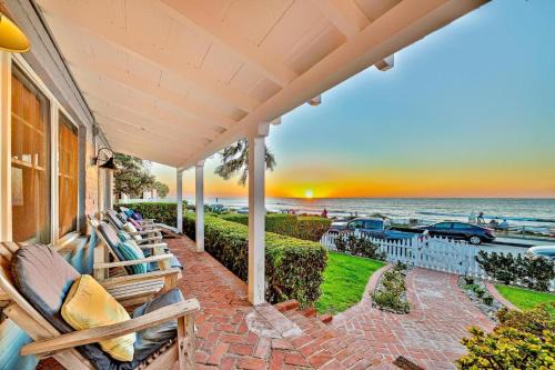 Village of La Jolla House | Oceanfront Dog Friendly Home with Waterfront Porch, Gas Grill, Hot Tub & Fire Pit