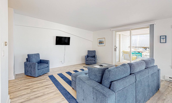 Boothbay Harbor Condo | Oceanfront, dog-friendly condo with Boothbay Harbor views & prime location