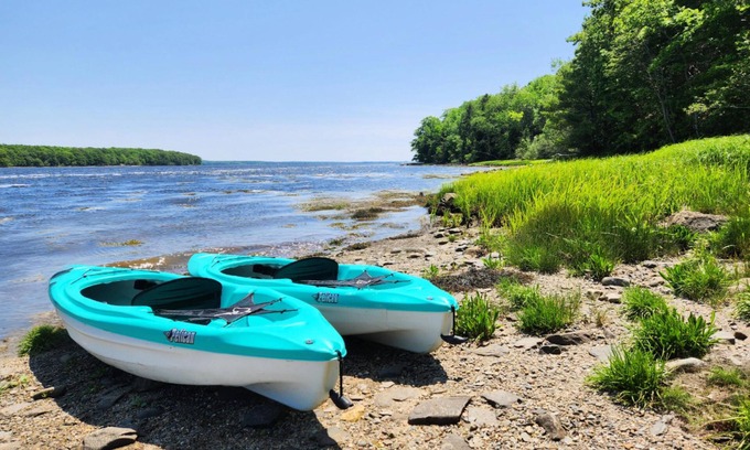 Waldo County House | Oceanfront Escape! Private Beach/Outdoor Sauna/Large Deck/Firepit