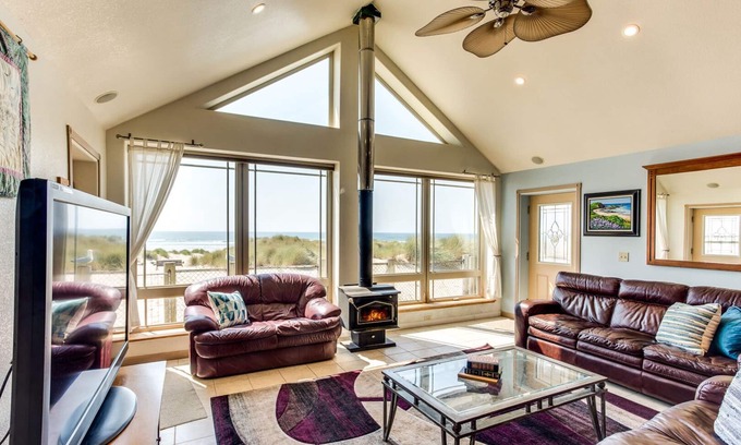 Bayshore House | Oceanfront Home with Sandy Beach Right Out Your Door! Dog Friendly!