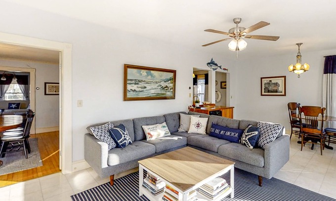Boothbay Harbor House | Oceanfront house with dock, kayaks, deck, and gas grill