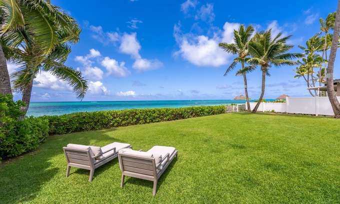 Lanikai House | Oceanfront Lanikai Luxury | 4BR/5.5BA Home w/Lanai, Views & Beach Access