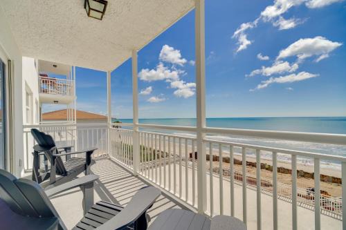 South Patrick Shores Apartment | Oceanfront Satellite Beach Condo with Balcony, Views