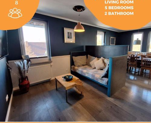 Oerlinghausen Apartment | Oerlinghausen Groß, 8 Personen, 5 Zimmer, 2 Bäder