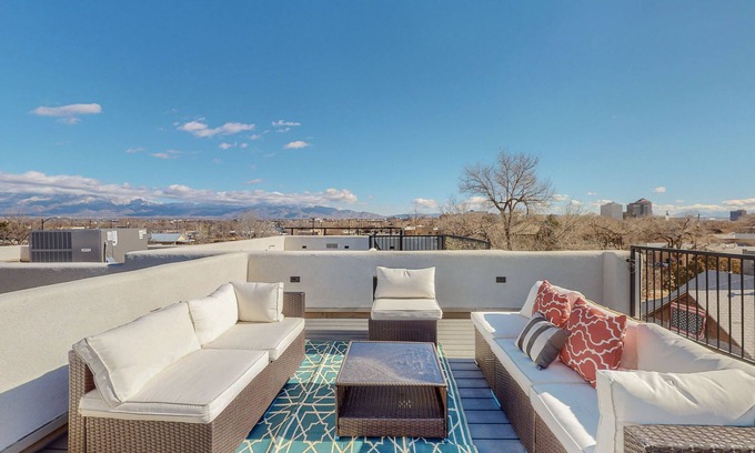 Downtown Albuquerque House | Old Town Townhomes with Rooftop Deck and Mountain Views!