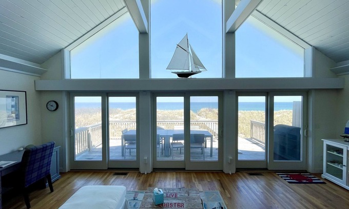 East Sandwich House | On a Private Beach Waterfront Home with Central A/C on Cape Cod Bay