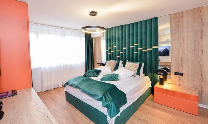 Bucharest City-Centre Apartment | One bedroom with king size bed, living room with sofa bed, equipped kitchen,