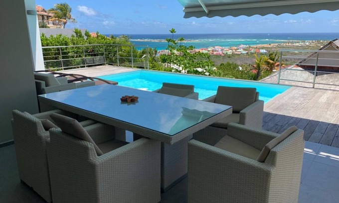 Orient Bay Villa | Orient Bay pool and sea view villa