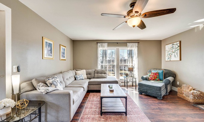 East Andover House | 'Over Andover' Retreat w/Hot Tub: Walk to Lake!