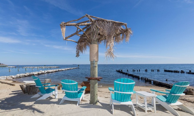 Oyster Harbor House | Oyster Harbor Waterfront Vacation Home - Private Dock and Backyard