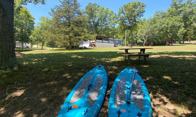 Gravois Mills House | Paddle Board Paradise w/40 acres of private hiking trails at Lake of the Ozarks