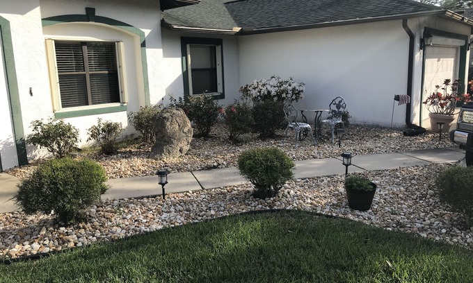 Palm Coast House | Palm Coast cottage, 3 bedroom 2 bath house w/office,city golf courses and beach.