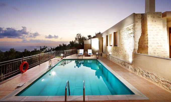 Agios Vasileios Villa | Panoramic sea view villa with private pool
