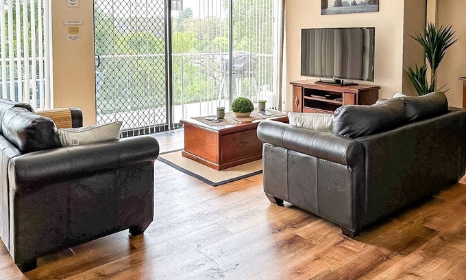 Nelson Bay Apartment | Paradiso, 3,4 Laman Street - Comfortable unit with water views, aircon, solar heated pool and in the heart of town