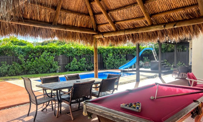 Westchester House | Parker's Place Miami - Pool with Slide, Tiki, Billiards, Huge Patio, BBQ
