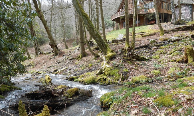 Maggie Valley Cabin | Parkway Creek - Creekside - Game Room - Sleeps 14 - Private - ATV Riding - Wifi