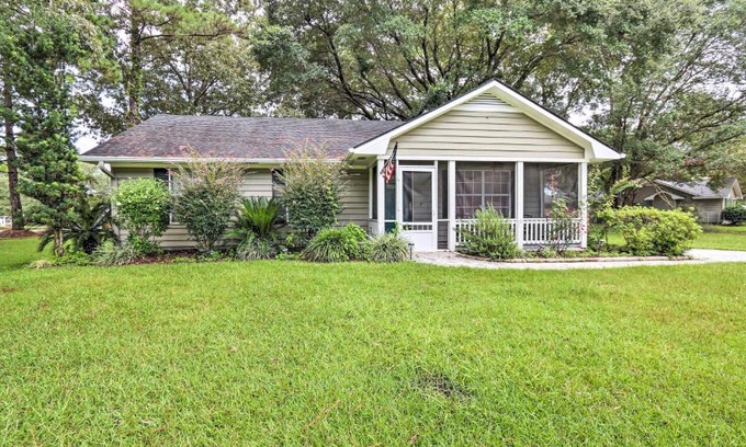 Laurel Bay House | Peaceful Beaufort Home with Front Porch and Grill