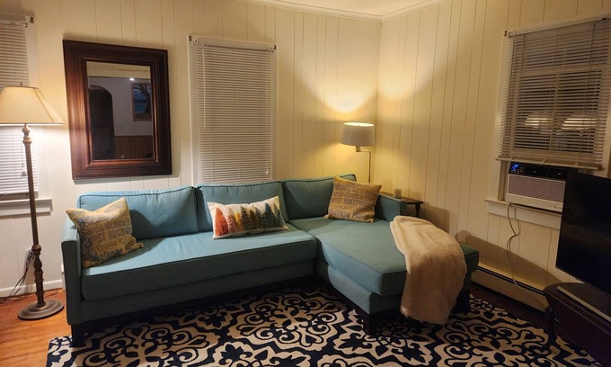 Greenport Cottage | Peaceful, clean cottage, 10 min walk to town. Monthly rates. Fenced backyard
