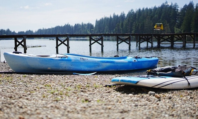 Belfair House | Peaceful Lakefront Luxury: Hot Tub, Sandy Beach, King Bed, Stocked Kitchen