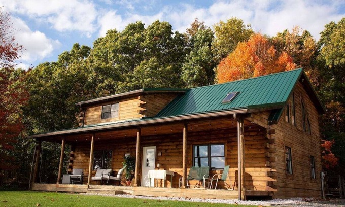 Slippery Rock House | Peaceful log home retreat.