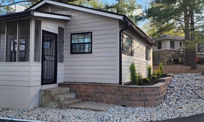 Mountain Home Cabin | Peaceful Pines Cottage at Fish & Fiddle Family Resort & Extended Stay