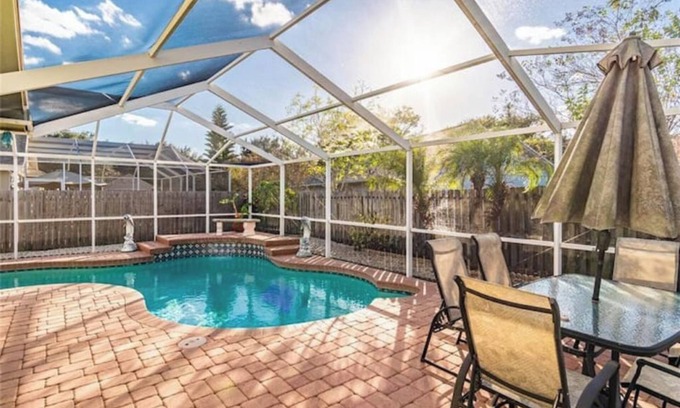 Town 'n' Country House | Peaceful Pool Home Near Airport Heated pool