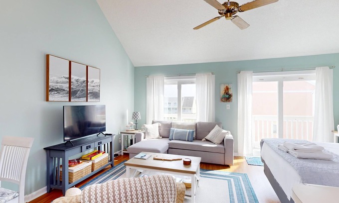 Emerald Isle Condo | Pebble Beach F305 - Poolside studio, short walk to the beach